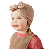 Compact and Stylish Baby Cap (Bow Brown)